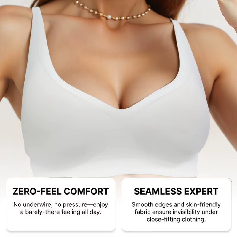 New Sexy Leopard Deep V Bra Women Seamless Wireless Underwear Elastic Lingerie Soft Comfortable Solid Color Bralette